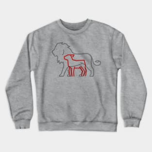 The Lion and the Lamb-Minimalist Crewneck Sweatshirt